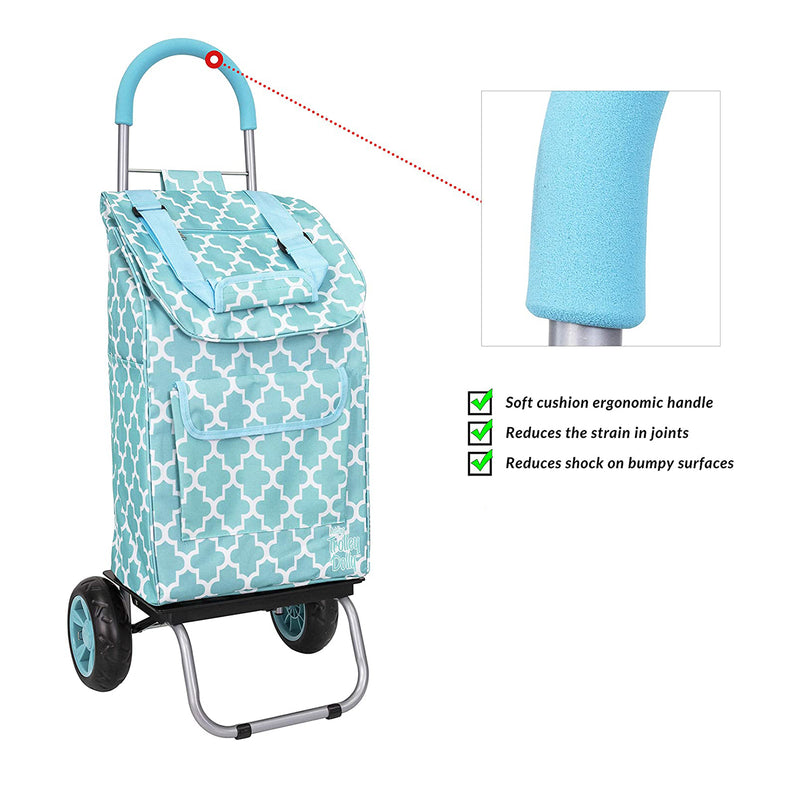 dbest products DBEST-01-581 Folding Collapsible Trolley Dolly, Moroccan Tile