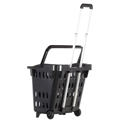 dbest products GoCart Wheeled Dolly Cart Utility Laundry Basket, Black (5 Pack)