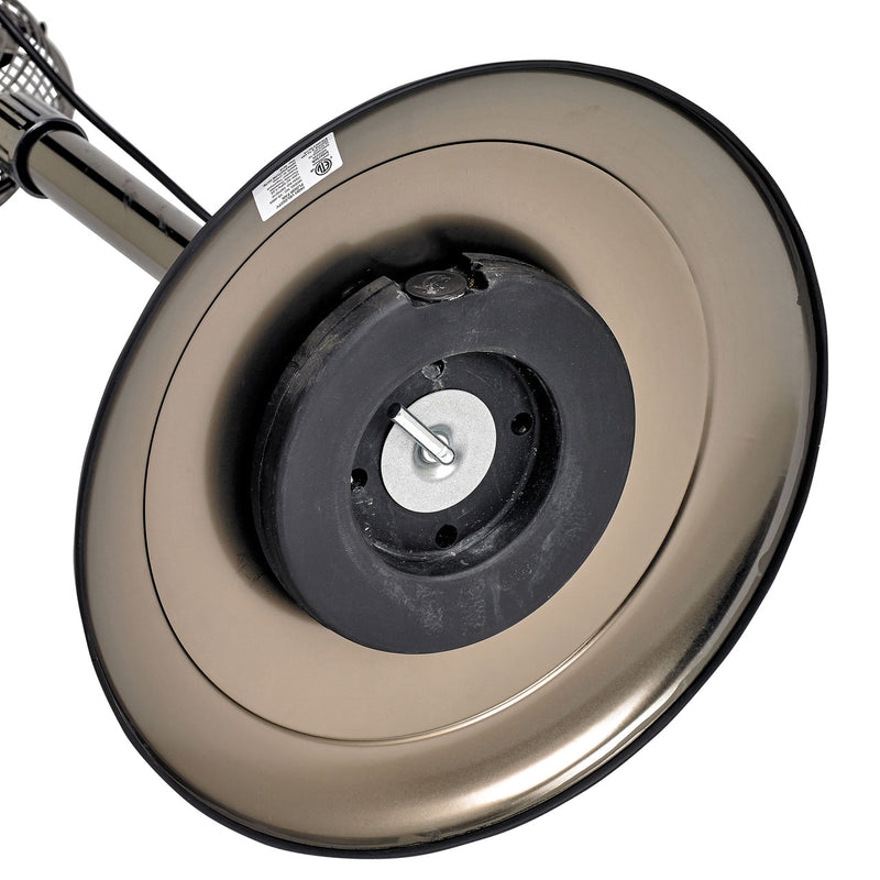 DecoBREEZE DBF0210 Transitional Oscillating 3 Speed Floor Fan, Metallic Black