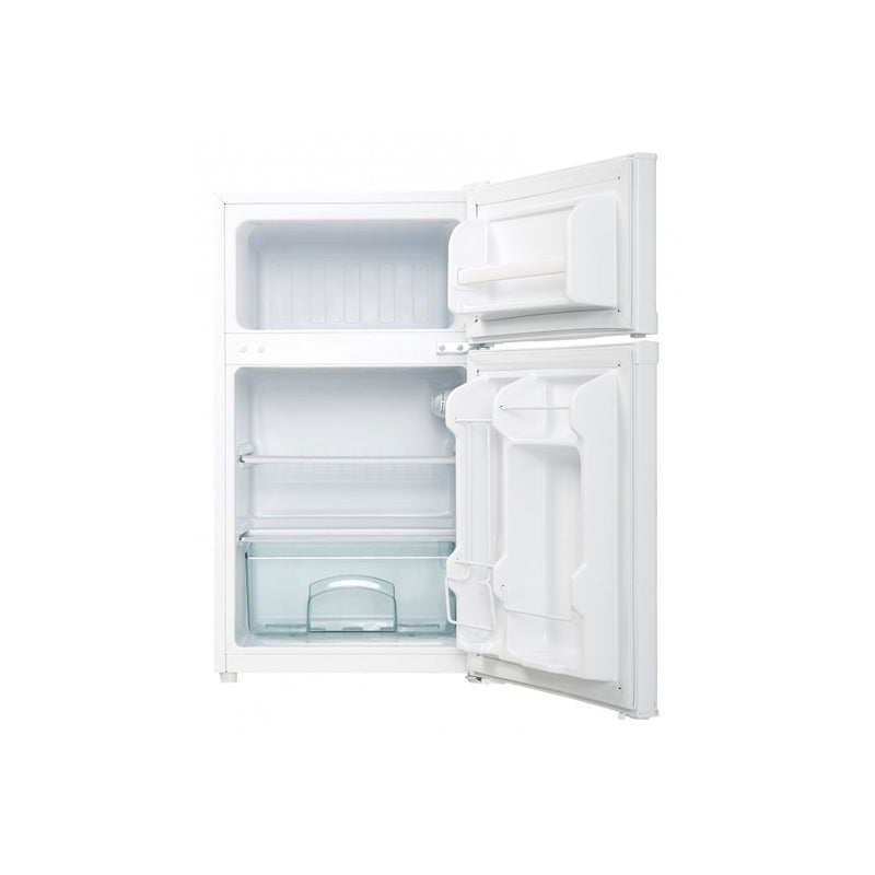 Danby DCR031B1WDD 3.1 Cubic Feet 2 Door Glass Shelf Compact Refrigerator, White