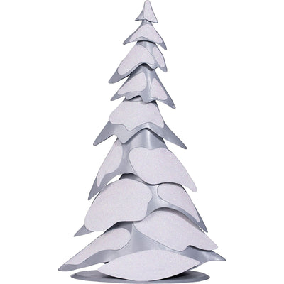 Haute Decor 12" Snowy Alpine Metal Christmas Tree Tabletop Holiday Decoration