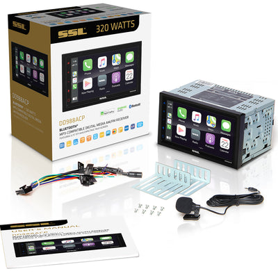 Sound Storm DD988ACP 2 DIN 6.75" Screen Bluetooth USB MP3 Car Receiver (2 Pack)