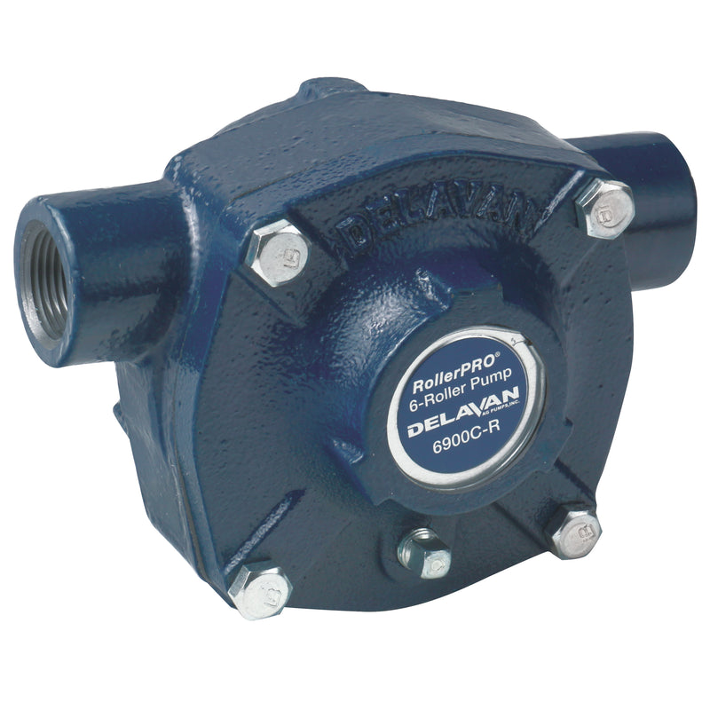 Delavan 6900C-R 19.6 GPM 300 PSI Cast Iron Reverse Rotation 6 Roller Water Pump