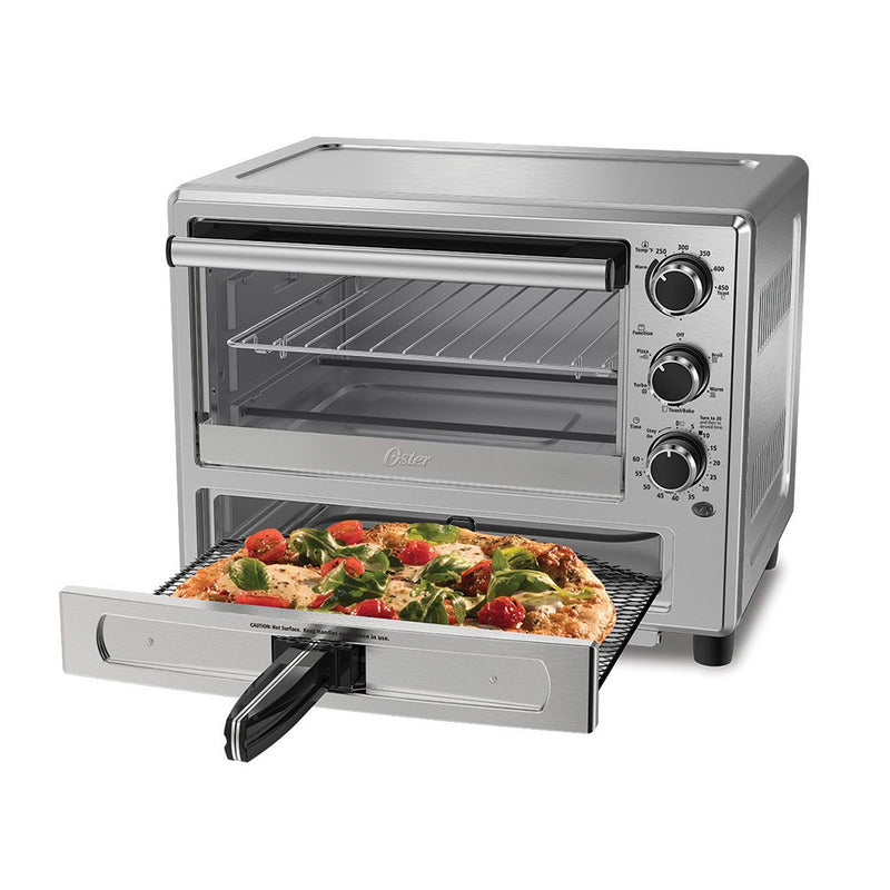 Oster TSSTTVPZDS Turbo Convection Toaster Oven w/ Pizza Drawer, Stainless Steel