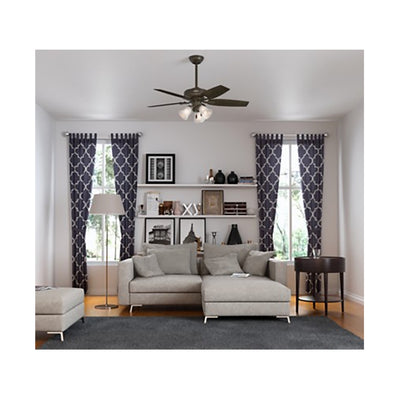 Hunter 52116 Atkinson 46 Inch 4 Blades Indoor Ceiling Fan with Light, Bronze