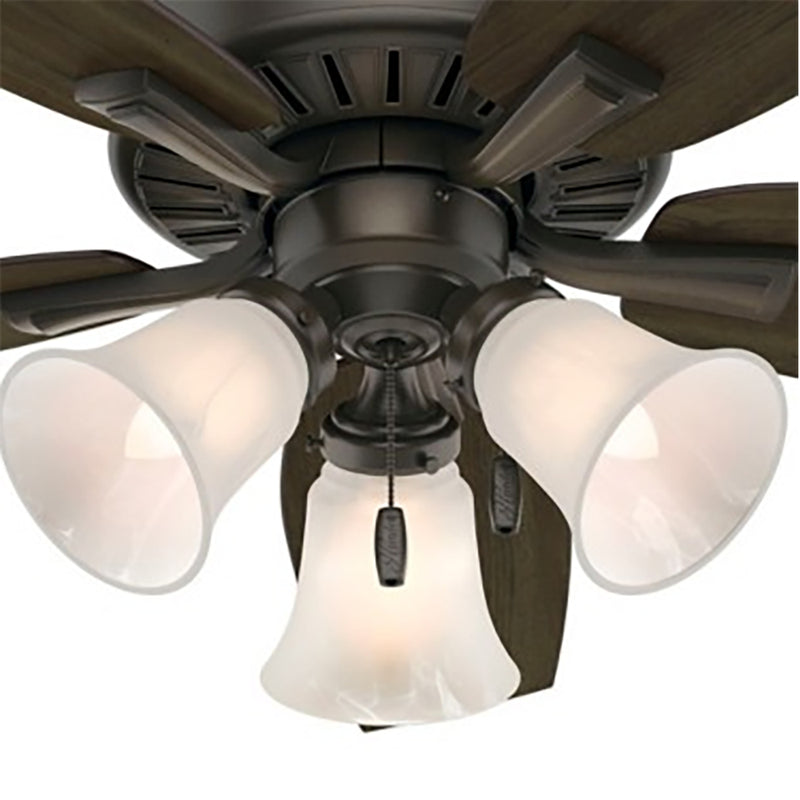 Hunter 52116 Atkinson 46 Inch 4 Blades Indoor Ceiling Fan with Light, Bronze