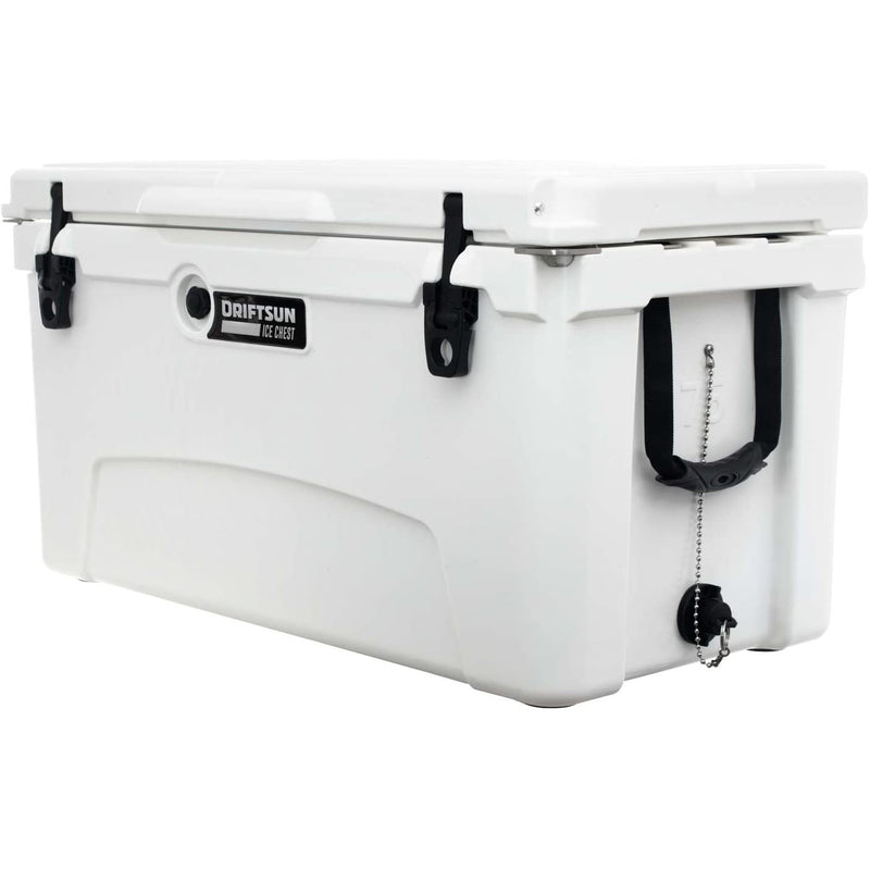 Driftsun 75 Quart Heavy Duty Portable Insulated Rotomolded Cooler, White