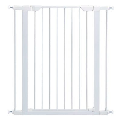 MidWest Homes for Pets 29-Inch Tall Steel Pet Gate w/ Spring-Loaded Latch, White