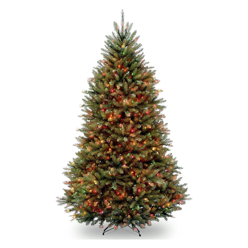 National Tree Company Dunhill Fir 7.5 Ft Color PreLit Artificial Christmas Tree