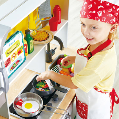Hape Deluxe Full Kitchen Playset with Air Fryer Fan, Ages 3 and Up, 10 Piece Set