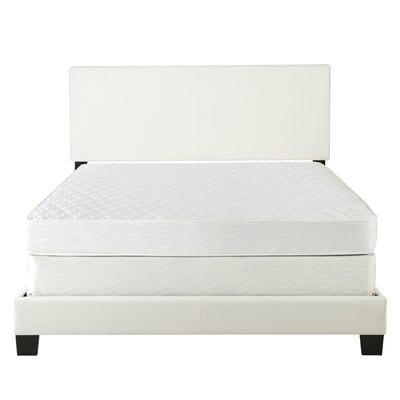 Boyd Sleep Montana Upholstered King Bed Frame Foundation and Headboard, White