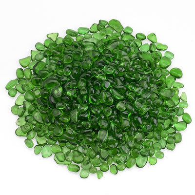 American Fireglass 1/4-Inch Fireplace and Fire Pit Eco Beads, 10LB, Jade Green