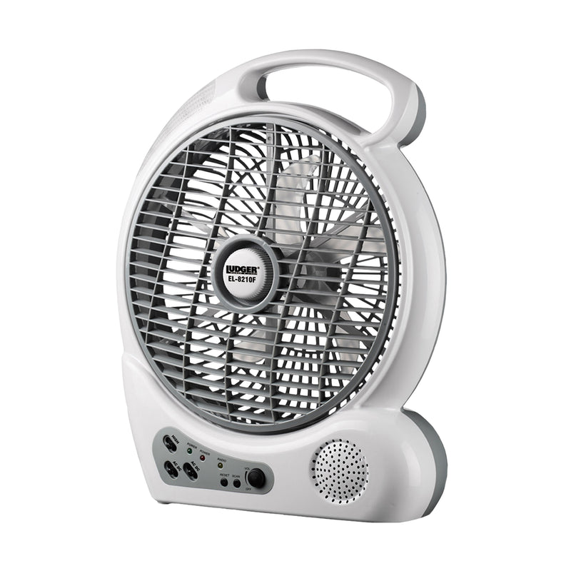 Ludger Power & Light EL-8210F Portable 10 Inch Fan with LED Lights (2 Pack)