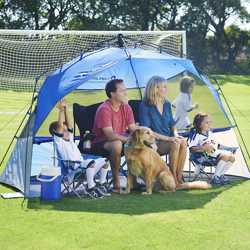 Lightspeed Outdoor Pop Up 4 Person Family Sport Shelter with 360 View, Blue