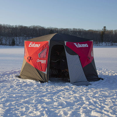 Eskimo Outbreak 650XD 7 Person Portable Insulated Popup Ice Fishing Tent Shelter