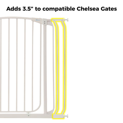 Dreambaby F192W Chelsea 3.5 Inch Wide Baby and Pet Safety Gate Extension, White - VMInnovations