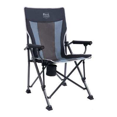 Timber Ridge Outdoor Portable Folding Tailgate Beach Camping Lounge Chair, Black