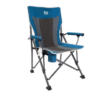 Timber Ridge Indoor Outdoor Folding Beach Camping Lounge Chair, Blue (2 Pack)