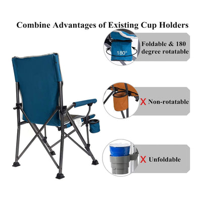 Timber Ridge Outdoor Portable Folding Tailgate Beach Camping Lounge Chair, Blue