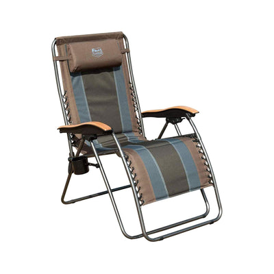 Timber Ridge Zero Gravity Oversized Outdoor Padded Folding Chair with Cupholder