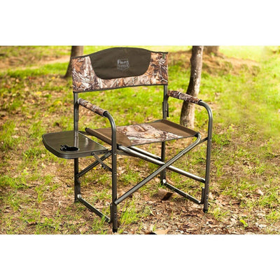Timber Ridge Outdoor Portable Folding Camping Directors Chair & Side Table, Camo