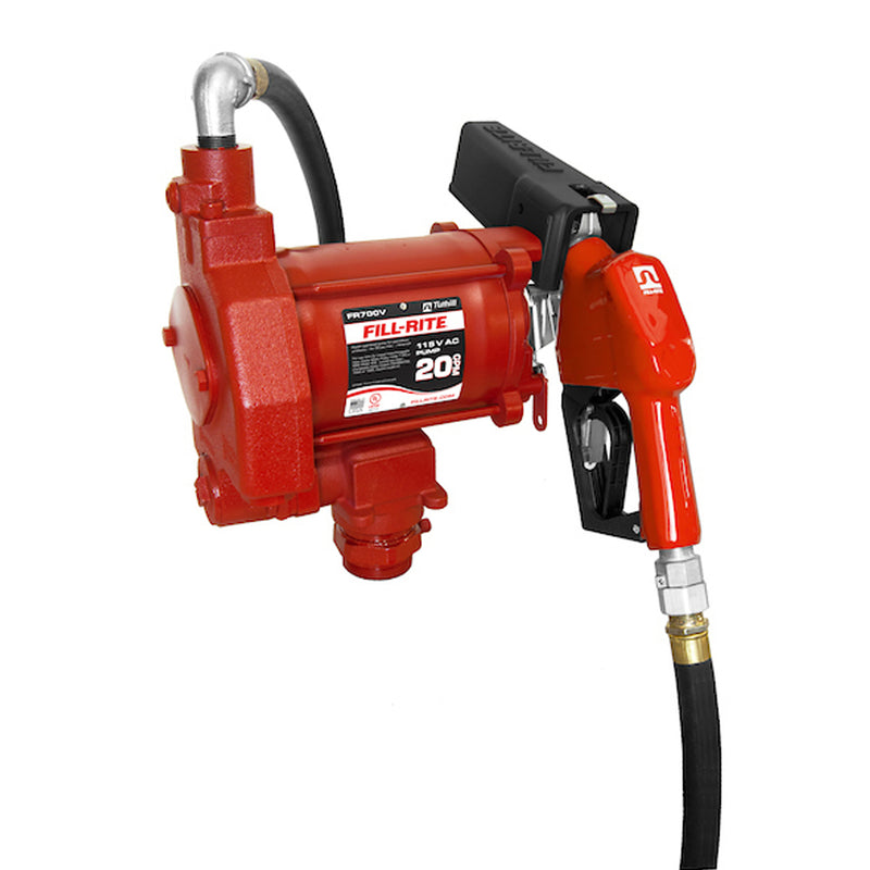 FillRite FR700VA 115 V 0.33 HP 20 GPM AC Fuel Transfer Pump and Automatic Nozzle