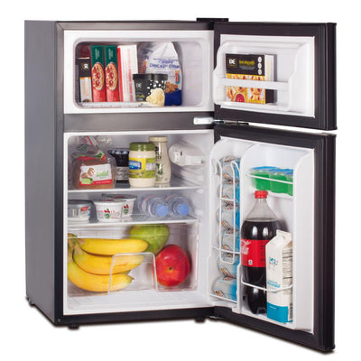 RCA 3.2 Cu. Ft. Top Freezer Mini Fridge Compact Home Refrigerator/Freezer, Black
