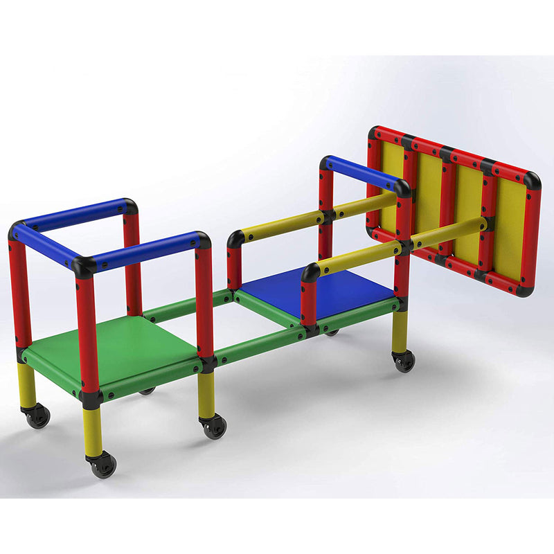 Funphix Wheelies Construction Kid Toy Set STEM Learning Play Structure w/ Wheels