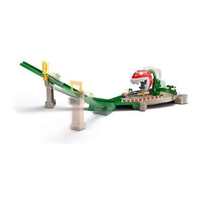 Hot Wheels Mario Kart Piranha Plant Slide Track Racing Cars Game Toy Play Set
