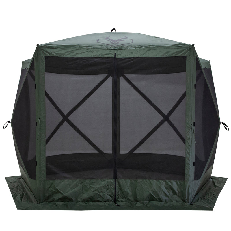 Gazelle Pop Up Portable 4 Person Camping Gazebo Day Tent w/ Mesh Windows (Used)