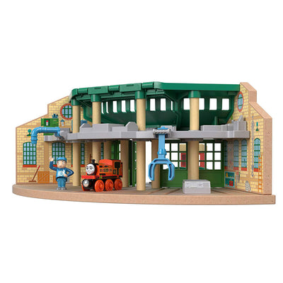 Fischer Price GGG72 Thomas & Friends Wood Tidmouth Shed Set with Nia Tank Engine