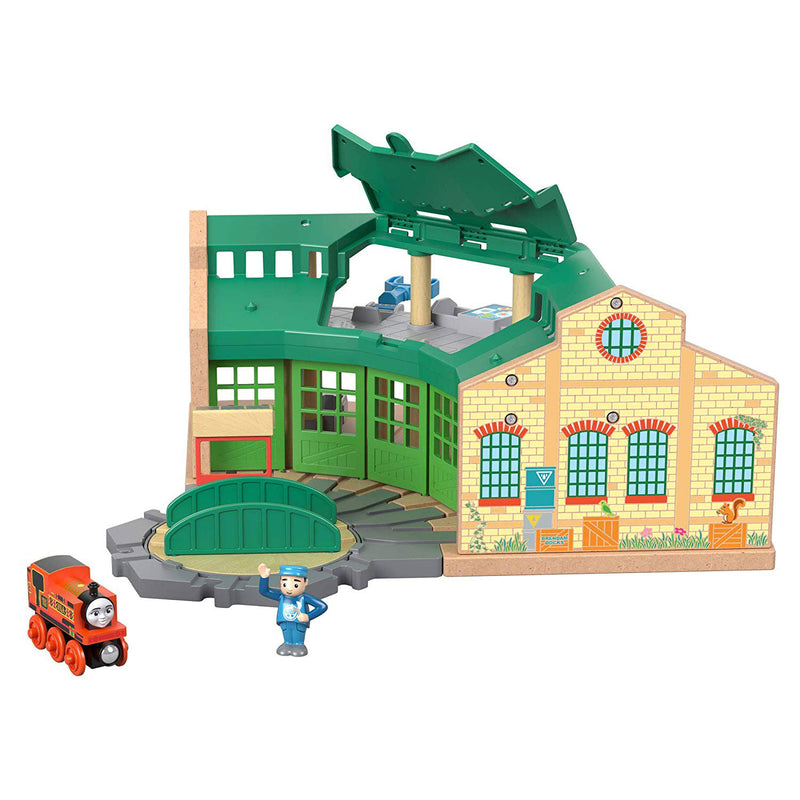 Fischer Price GGG72 Thomas & Friends Wood Tidmouth Shed Set with Nia Tank Engine