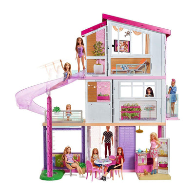 Barbie FHY73 DreamHouse Portable Doll House with Furniture and Accessories, Pink