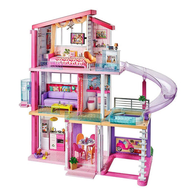 Barbie FHY73 DreamHouse Portable Doll House with Furniture and Accessories, Pink