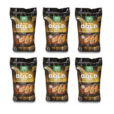 Green Mountain Premium Gold Blend Hardwood Grilling Cooking Pellets (6 Pack)
