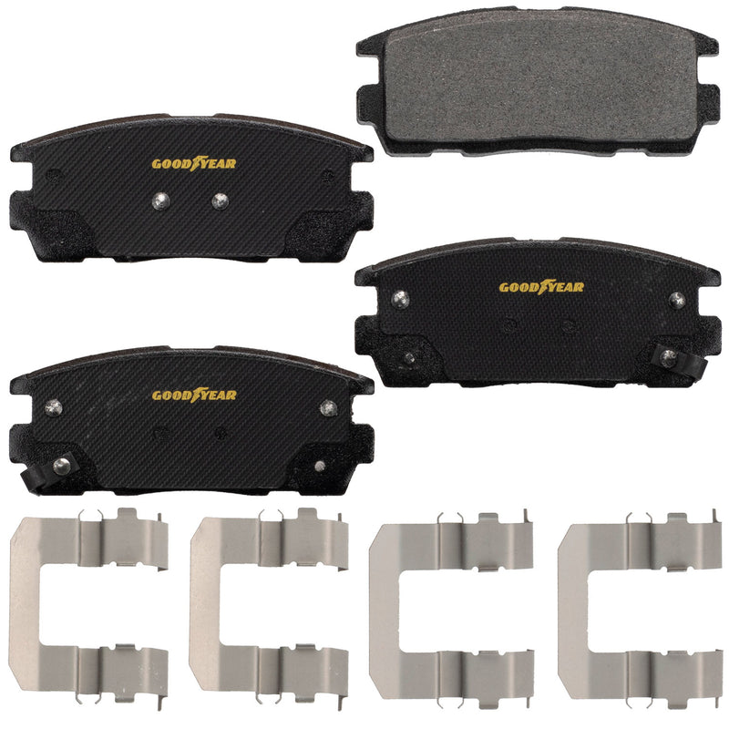 Goodyear Brakes GYD1275 Truck and SUV Carbon Ceramic Rear Disc Brake Pads Set