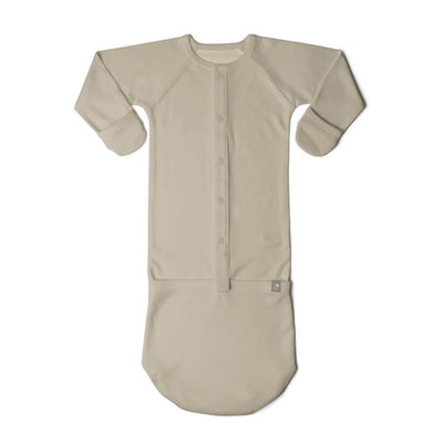 Goumikids Baby Night Gown Sleepsack Pajama Organic Sleep Clothes, 0-3M Soybean
