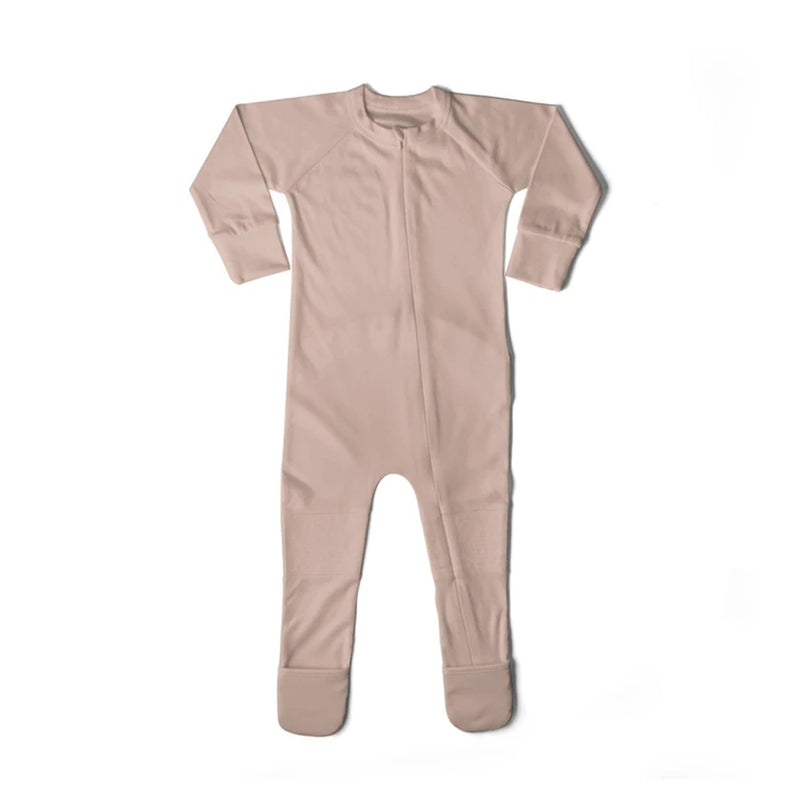 Goumikids Unisex Baby Footie Pajamas Organic Sock Sleeper Clothes, 9-12M Rose