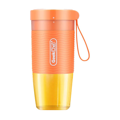 Geek Chef 10 Ounce Rechargeable Portable Blender Bottle with USB Cable, Orange
