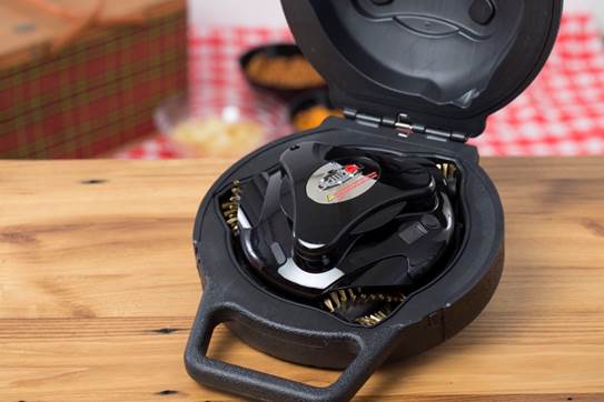 Grillbot GBU:BUN3:BLACK Automatic Grill Cleaning Robot with Carry Case, Black