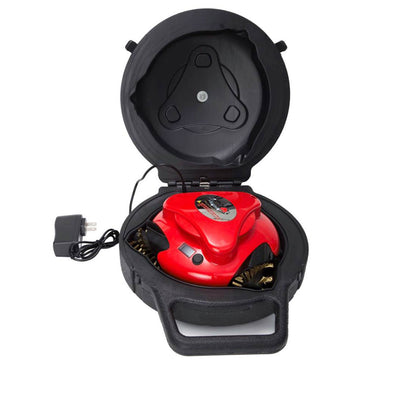 Grillbot BUN3:RED Automatic Outdoor Grill Cleaning Robot with Carry Case, Red