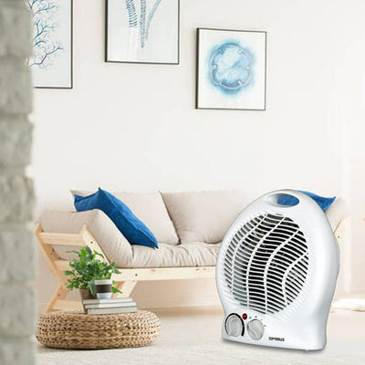 Optimus Portable Indoor 2 Speed Fan Personal Space Heater w/ Temperature Control