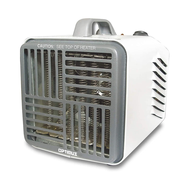 Optimus H-3001 Mini Compact Utility Personal Space Heater with Thermostat, White