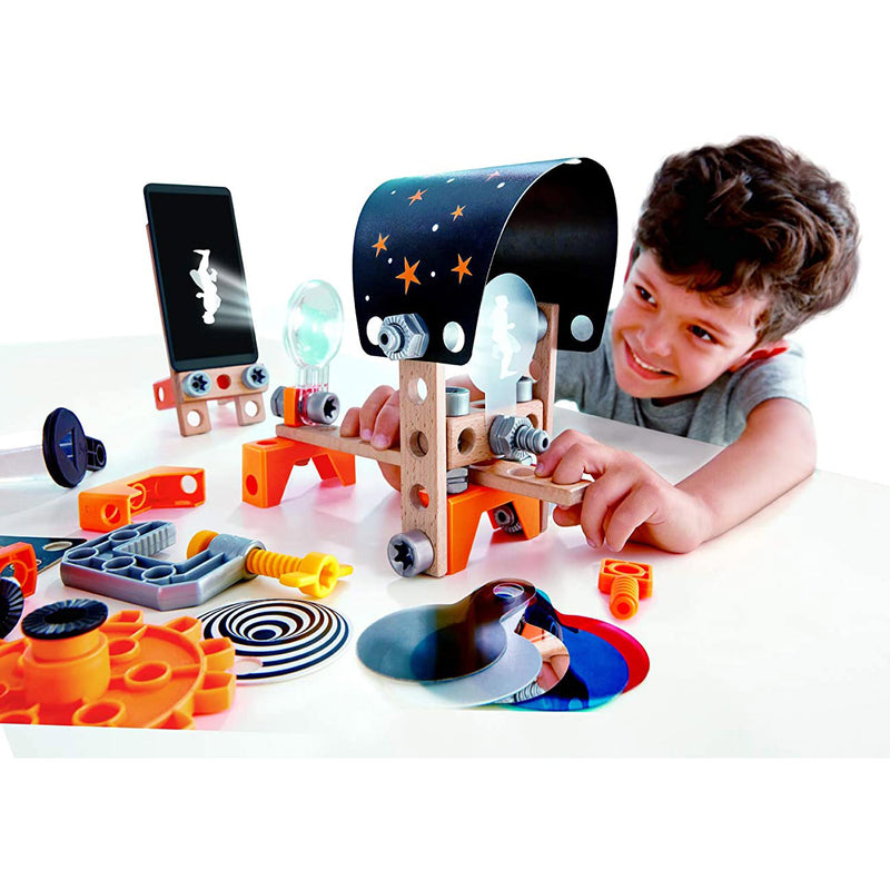 Hape Junior Inventor 53 Piece STEAM Optical Science Lab Playset for Ages 4 & Up