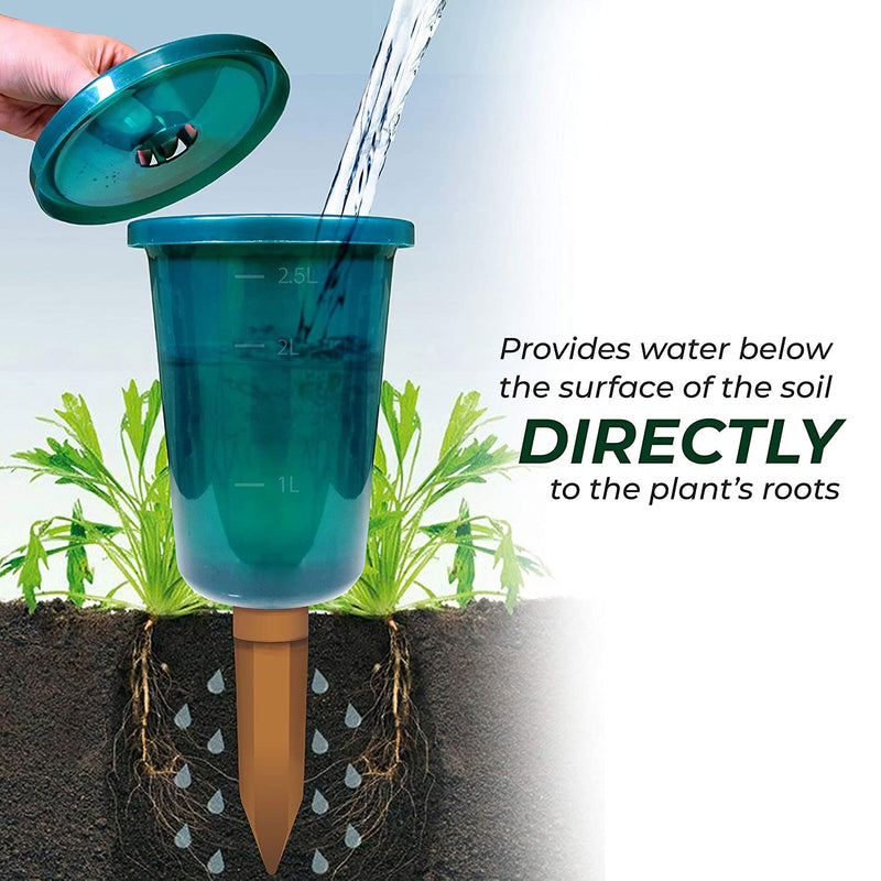Bio Green HCPS4 Garden Plant Self Watering System Kit, Set of 4 Cups and Stakes