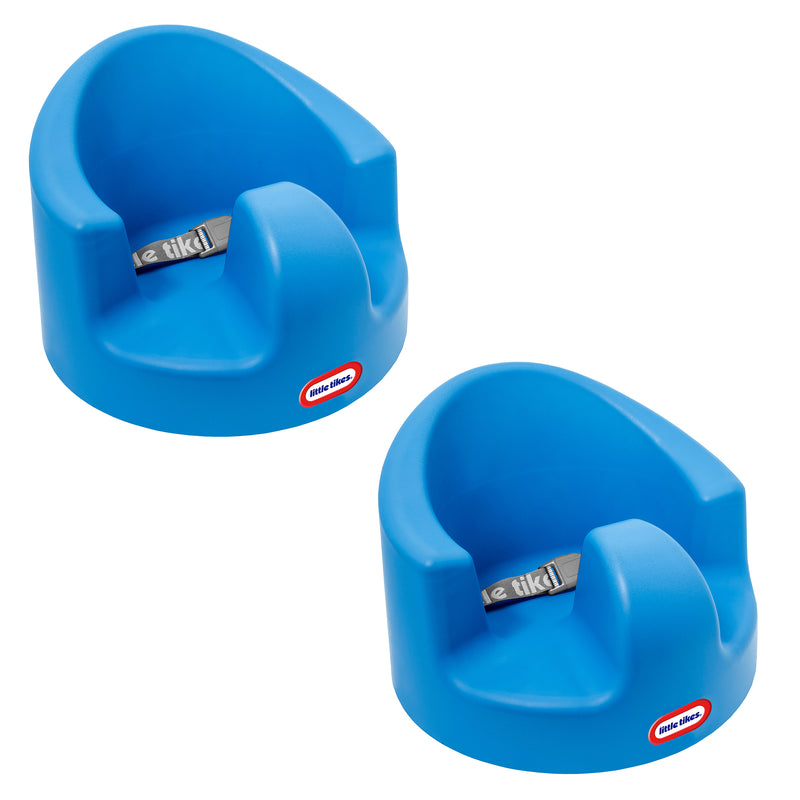 Little Tikes My First Seat Infant Foam Floor Support Baby Chair, Blue (2 Pack)