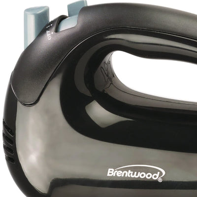 Brentwood HM-44 150 Watt 5 Speed Electric Kitchen Egg Beater Hand Mixer, Black