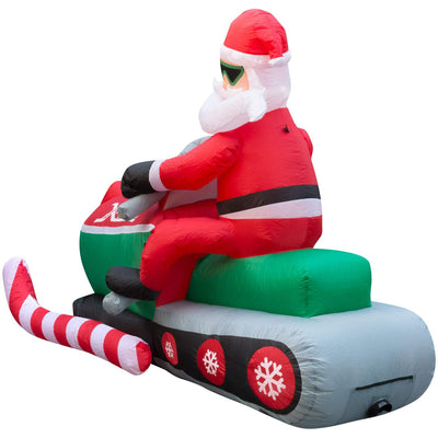 Holidayana 5' Giant Inflatable Santa Claus Snowmobile Holiday Yard Decoration
