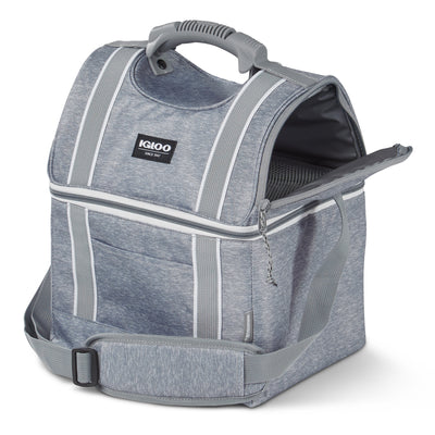Igloo 22 Can Playmate Gripper Large Portable Lunchbox Soft Cooler Bag, Gray