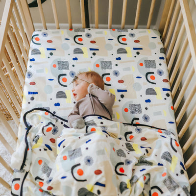 Goumikids 3 Piece Soft Organic Baby Nursery Crib Sheet Bedding Set, Dream Big